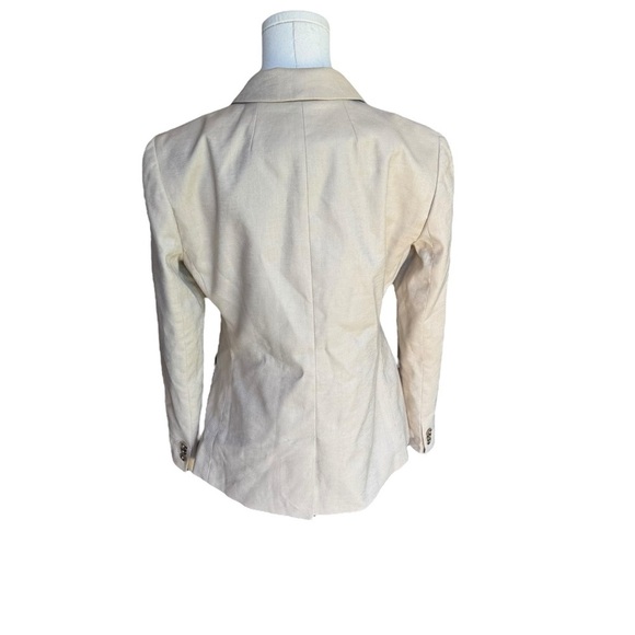 J. Crew - Refined Linen Beige Suit Blazer Jacket Sz 4 - Picture 4 of 7
